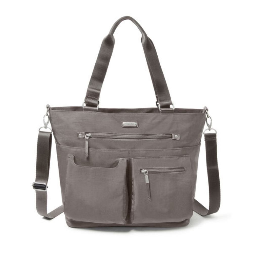 NWT Baggallini Silver All Day Laptop Tote
